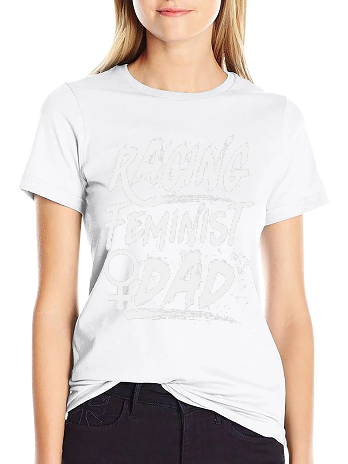 Raging Feminist Dad T-Shirt - Black Cotton Tee