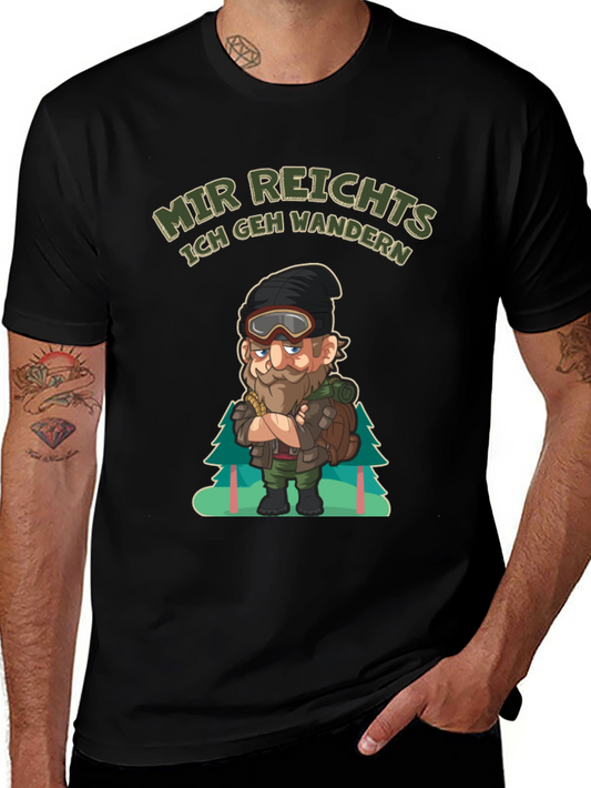 Hiking Humor Tee: Mir Reichts Ich Geh Wandern Black T-Shirt