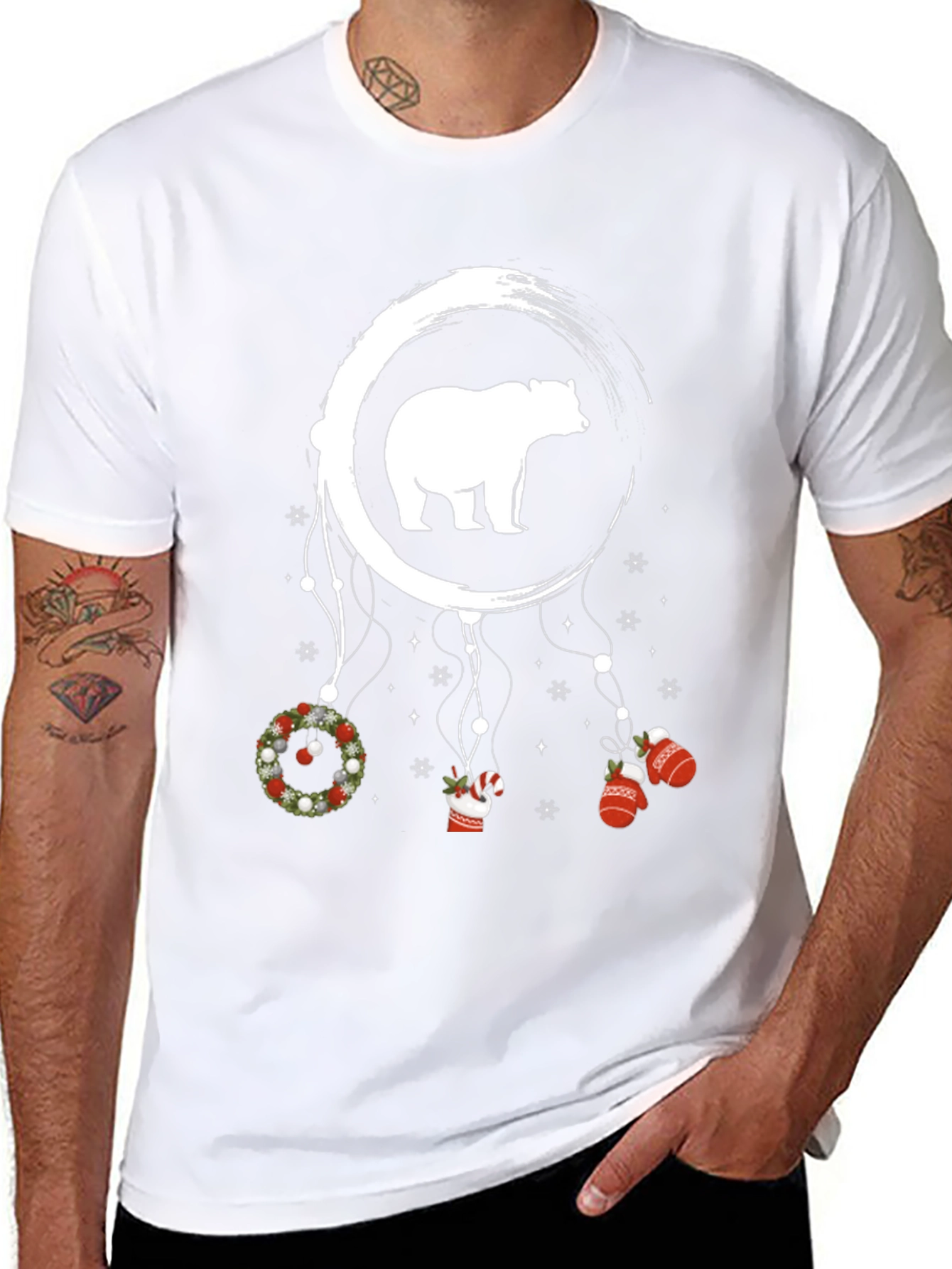 Bear Moon Dreamcatcher Christmas T-Shirt