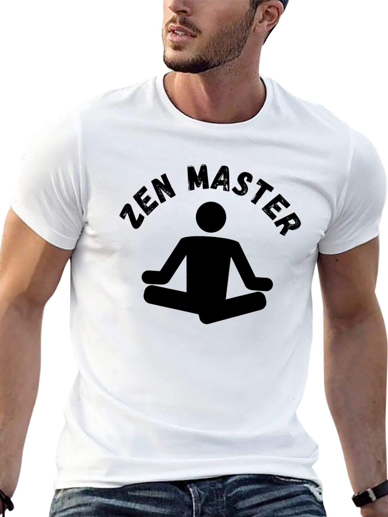 Zen Master Graphic T-Shirt - Meditating Yogi Tee