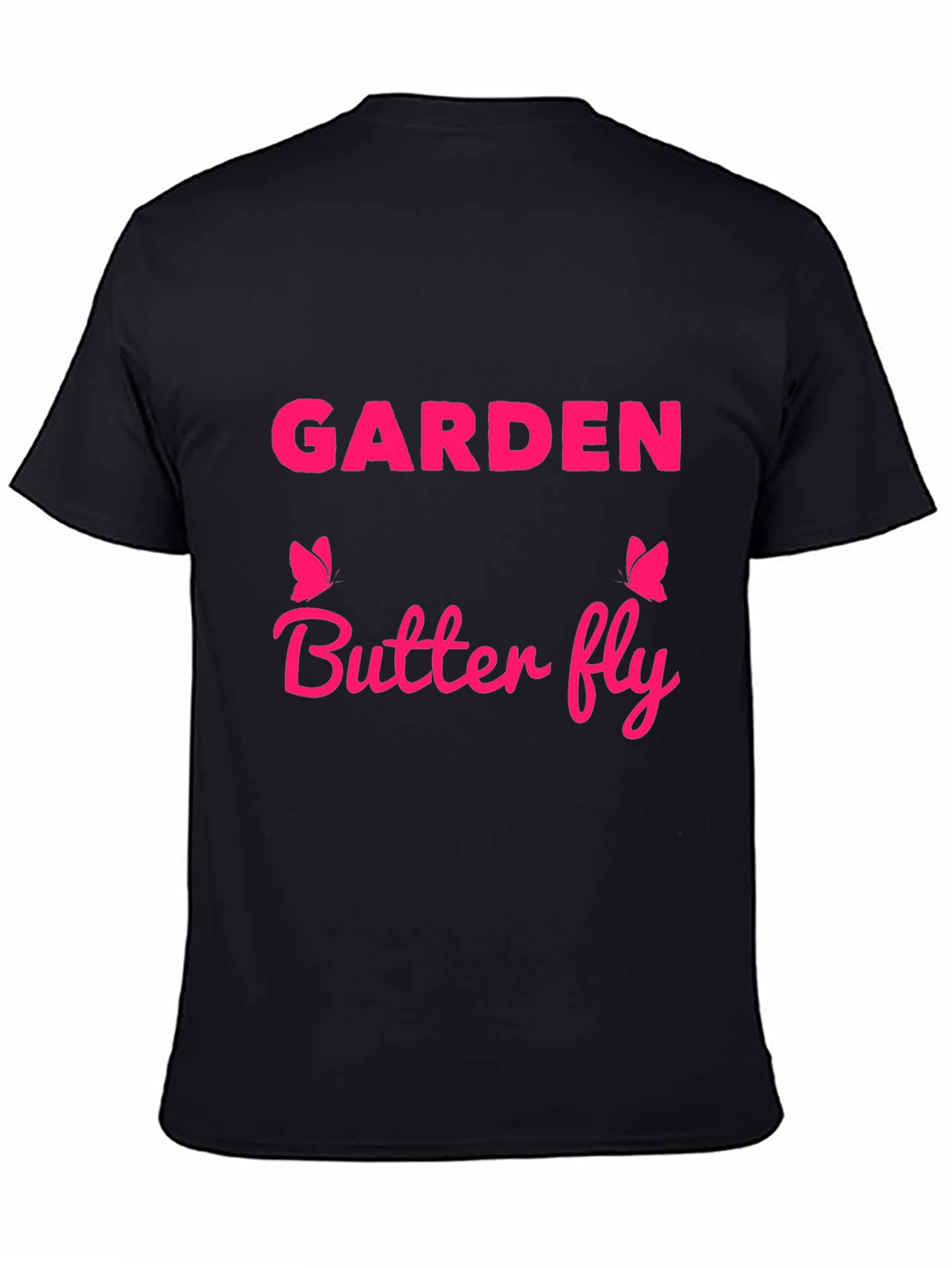 Garden Butterfly Graphic Tee - Black