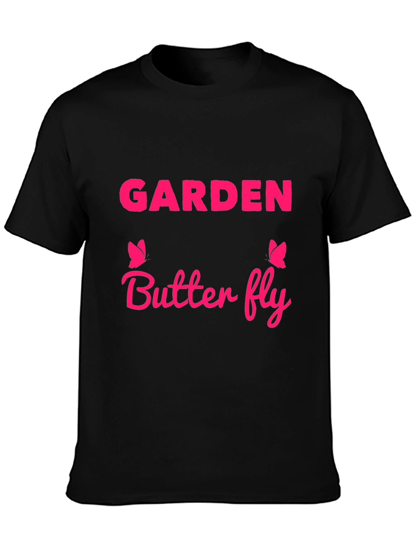Garden Butterfly Graphic Tee - Black