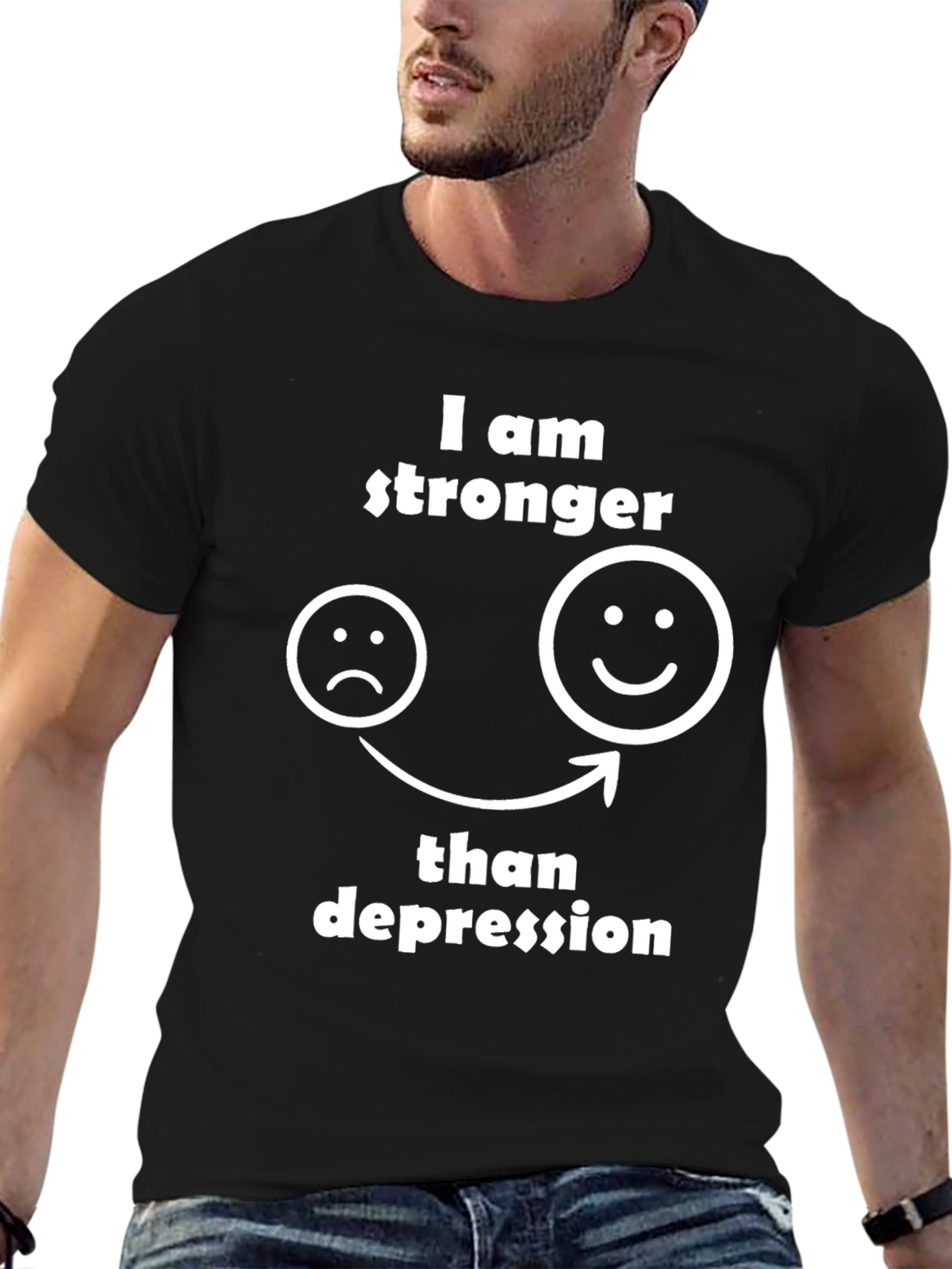 Stronger Than Depression Graphic Tee - Unisex Comfort