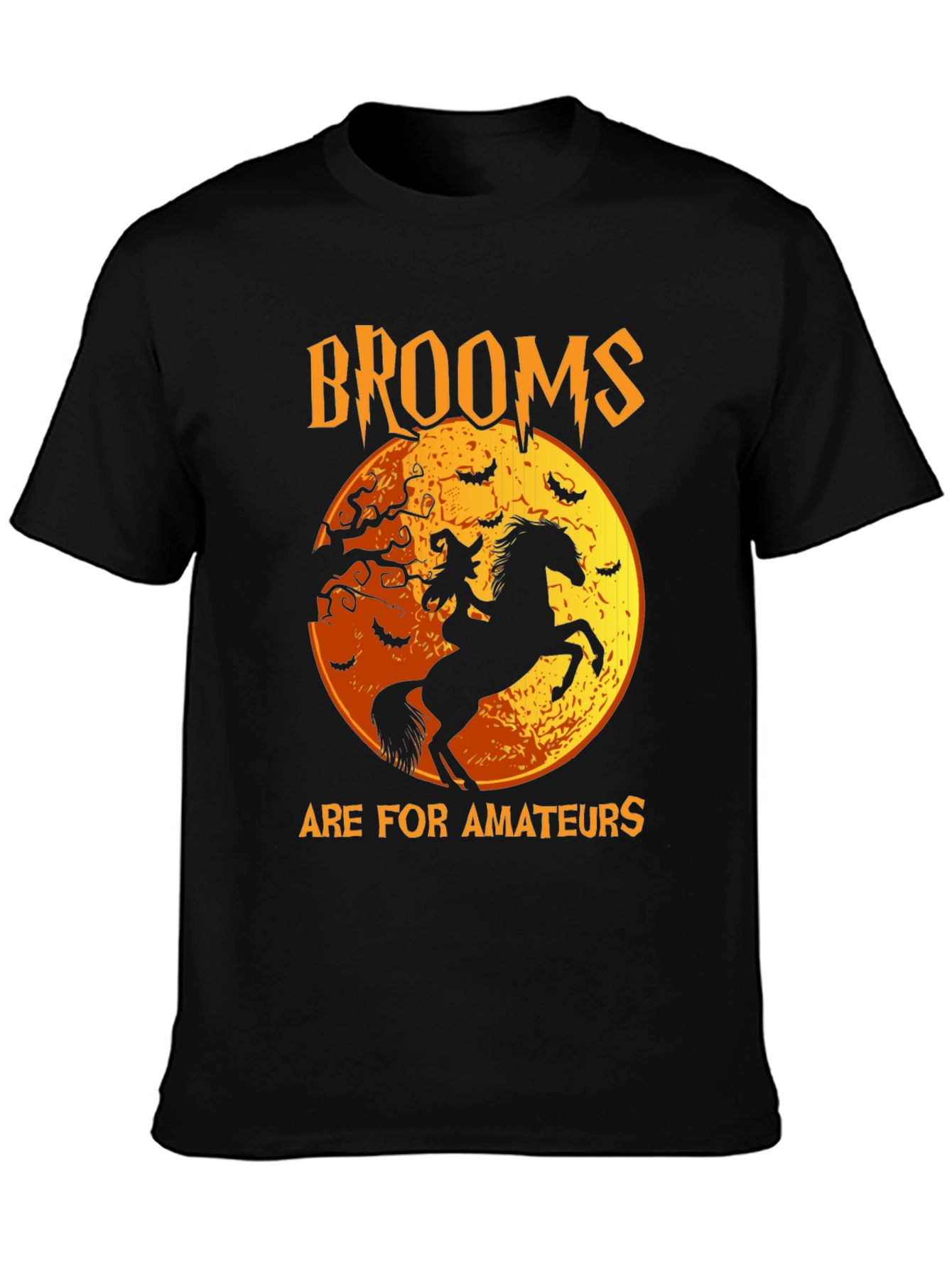 Halloween Witch & Horse Graphic Tee