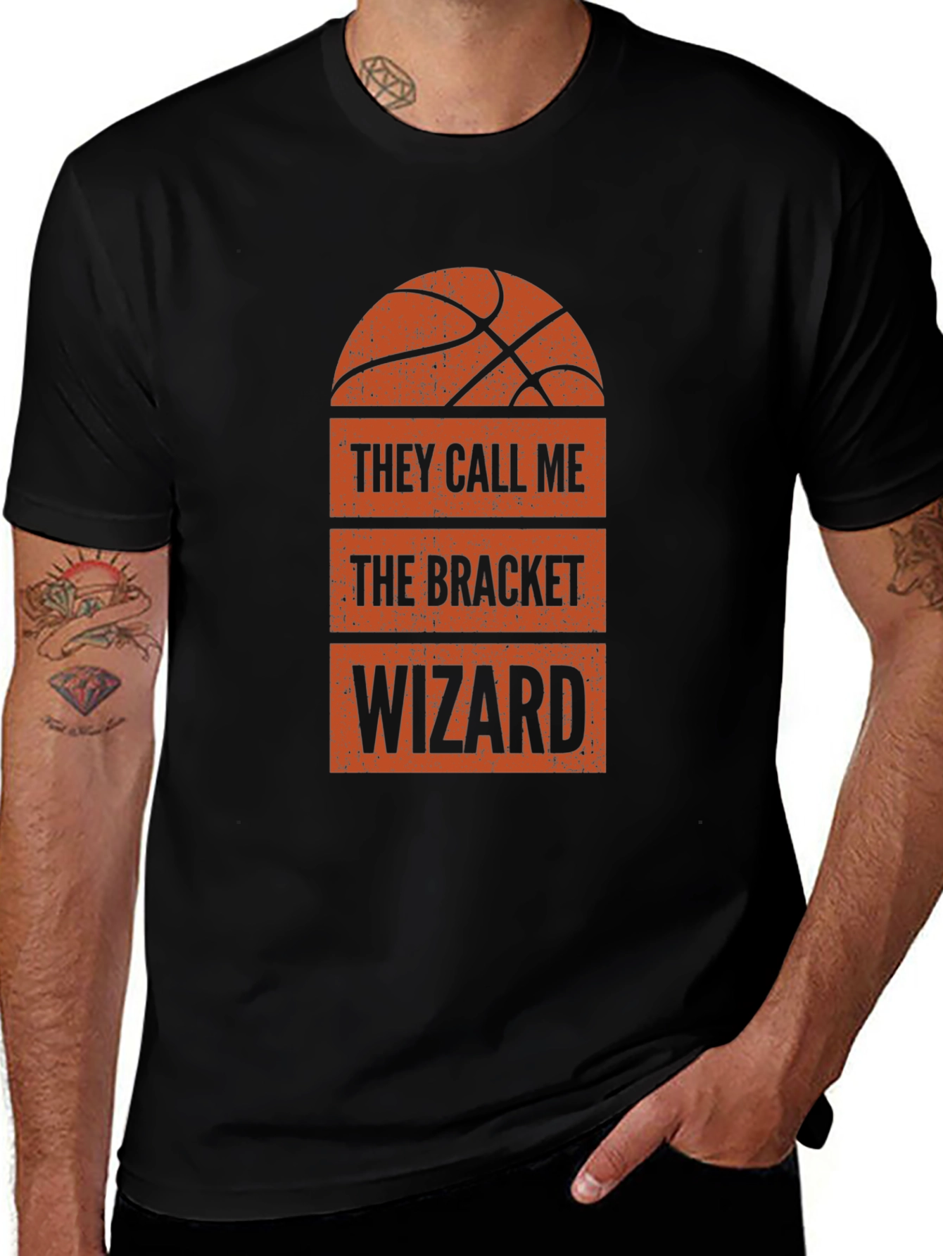 Bracket Wizard Graphic Tee - March Madness Basketball Shirt