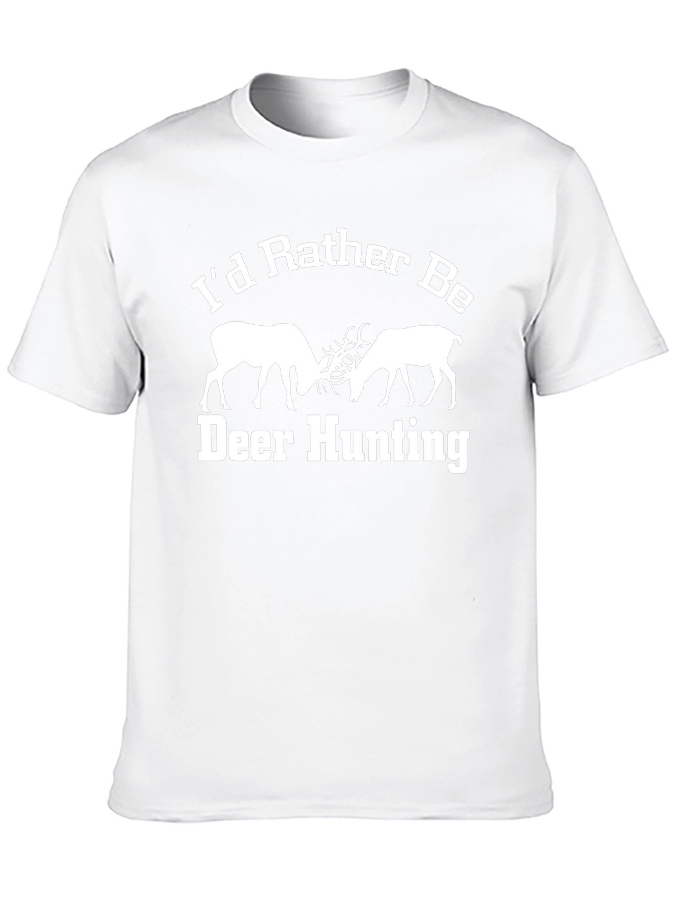 Deer Hunting Graphic Tee - Black Cotton T-Shirt