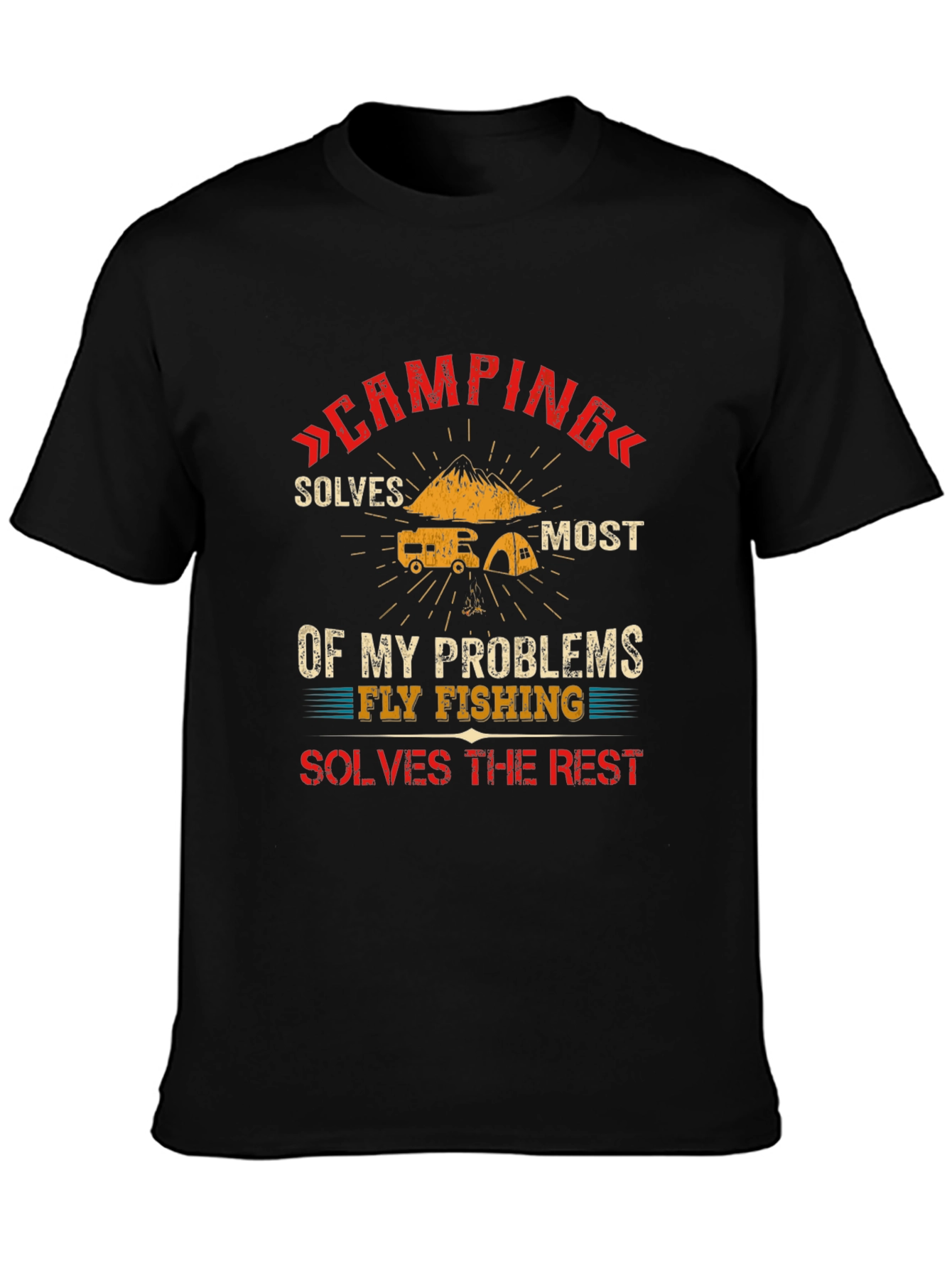 Camping Solves Most Problems T-Shirt