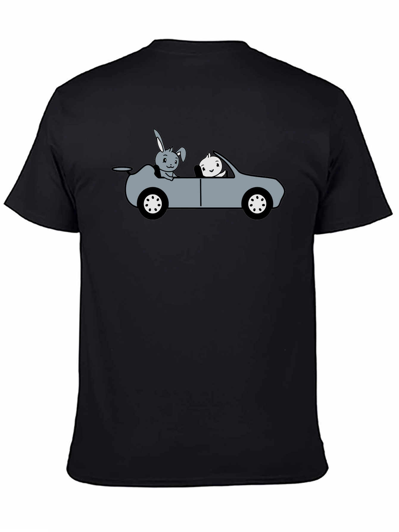 Cute Cartoon Animal Car Ride Graphic T-Shirt