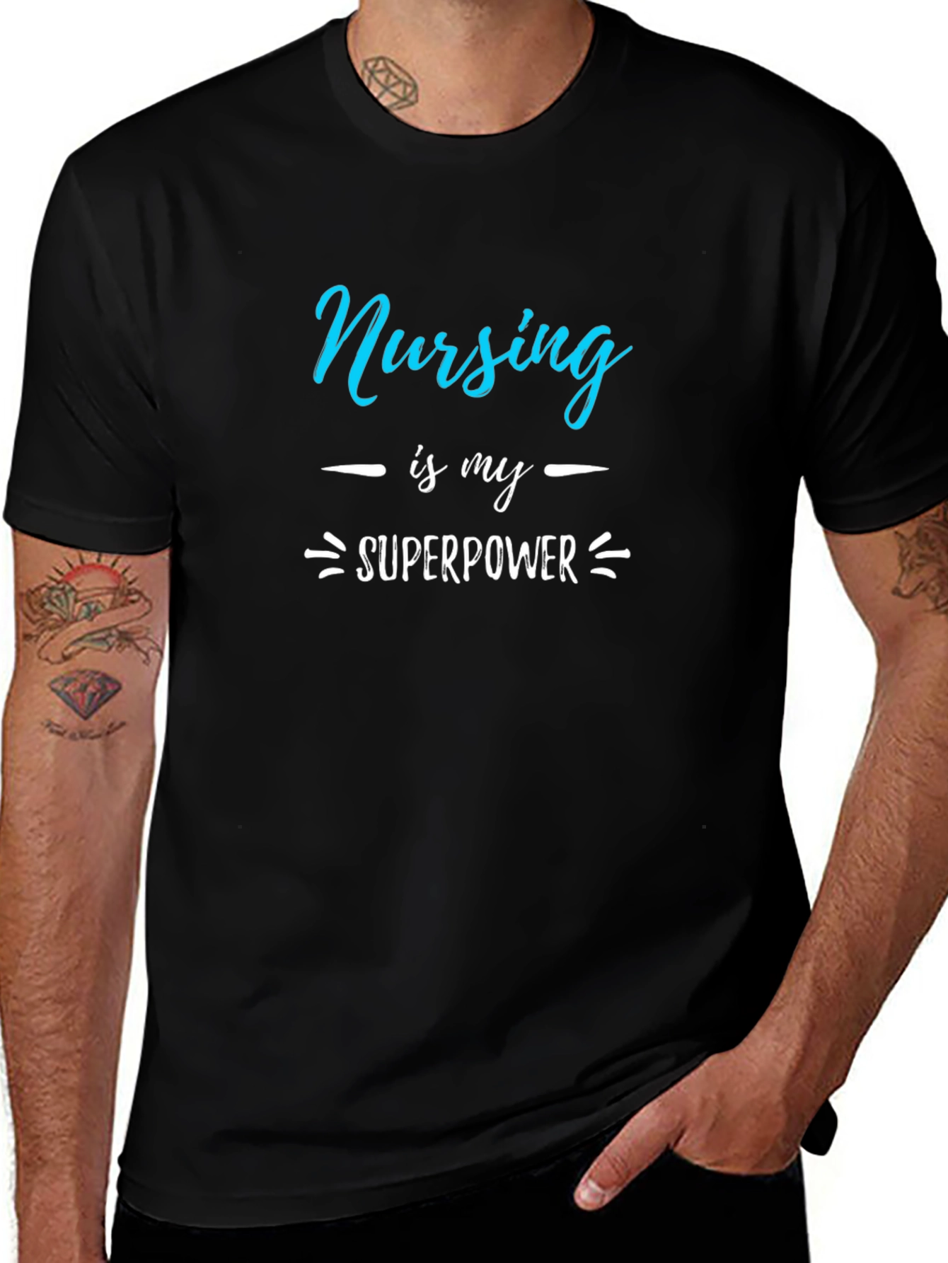 Nursing is My Superpower Graphic T-Shirt