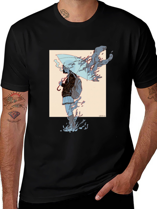 Graphic Print Black T-Shirt