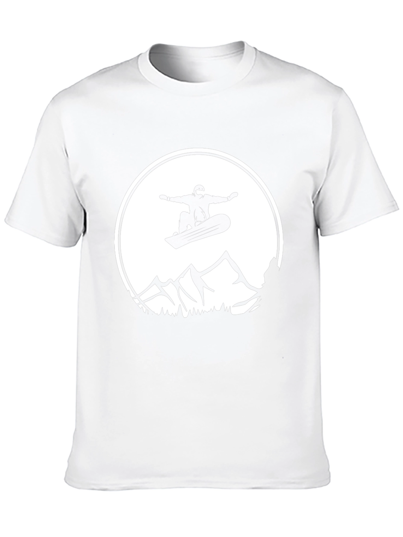 Snowboarder Graphic Tee - Black Cotton Comfort