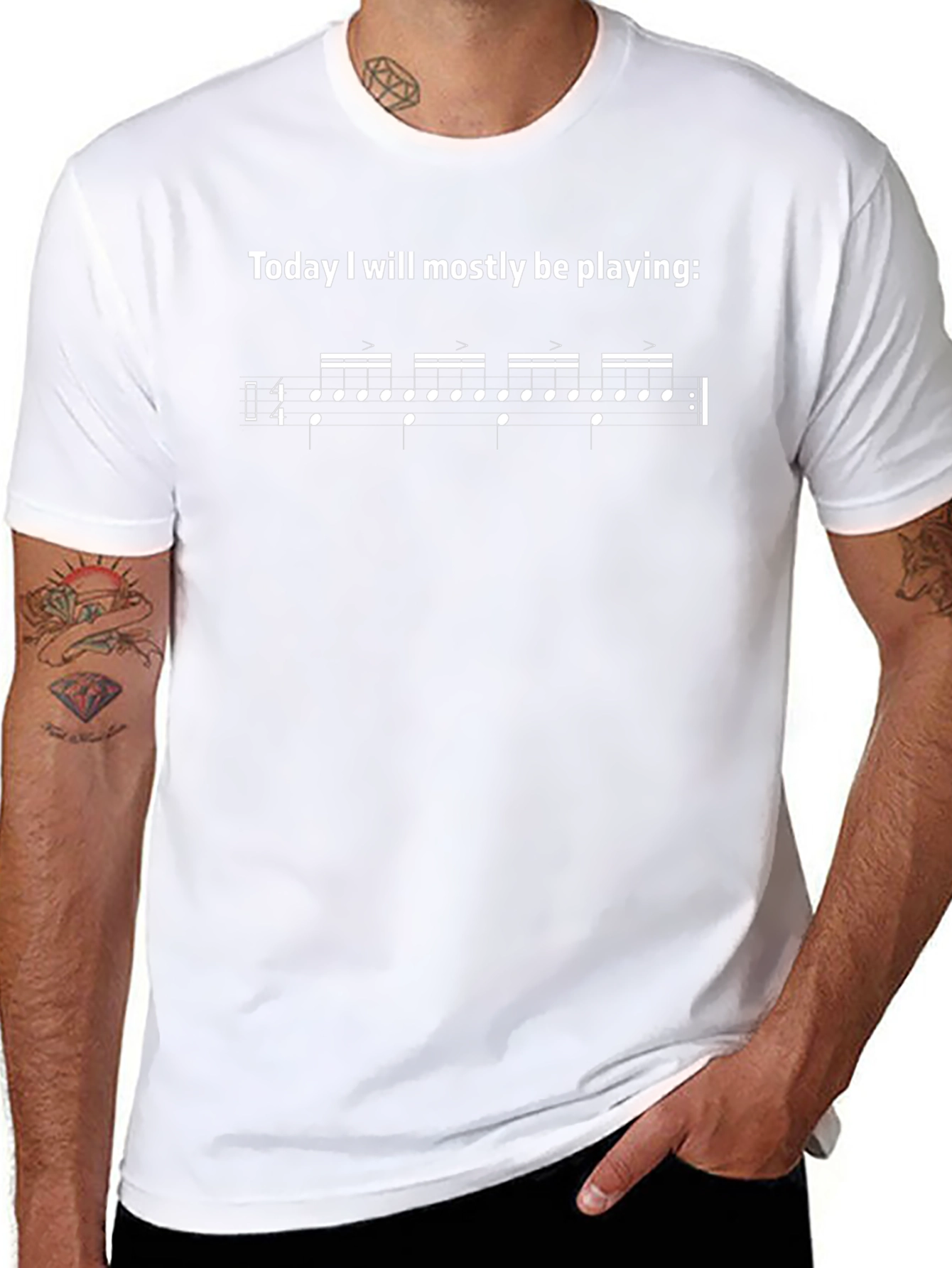 Drummers Rhythm T-Shirt - Percussion Music Gift