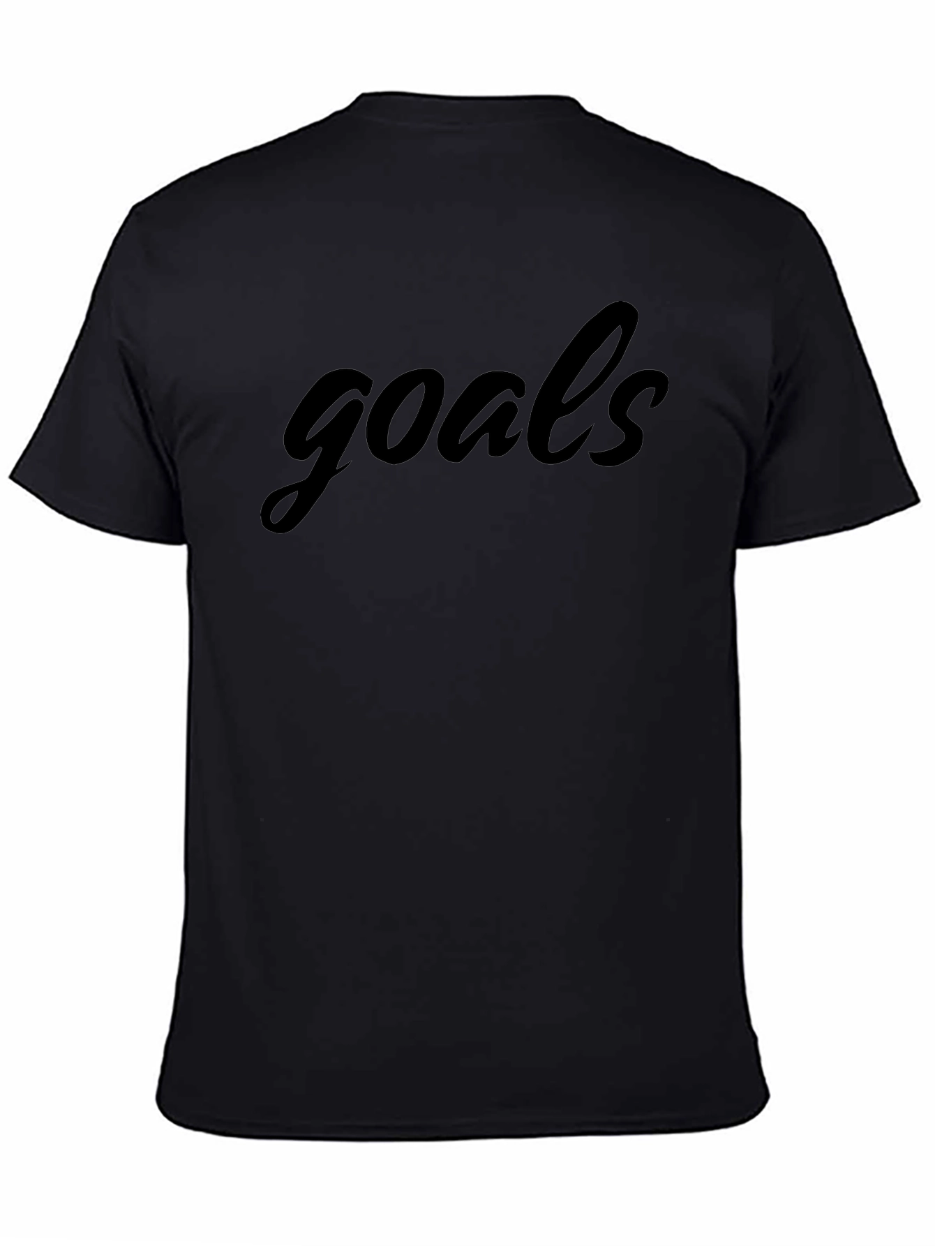 Goals Graphic Tee - Stylish Black T-Shirt