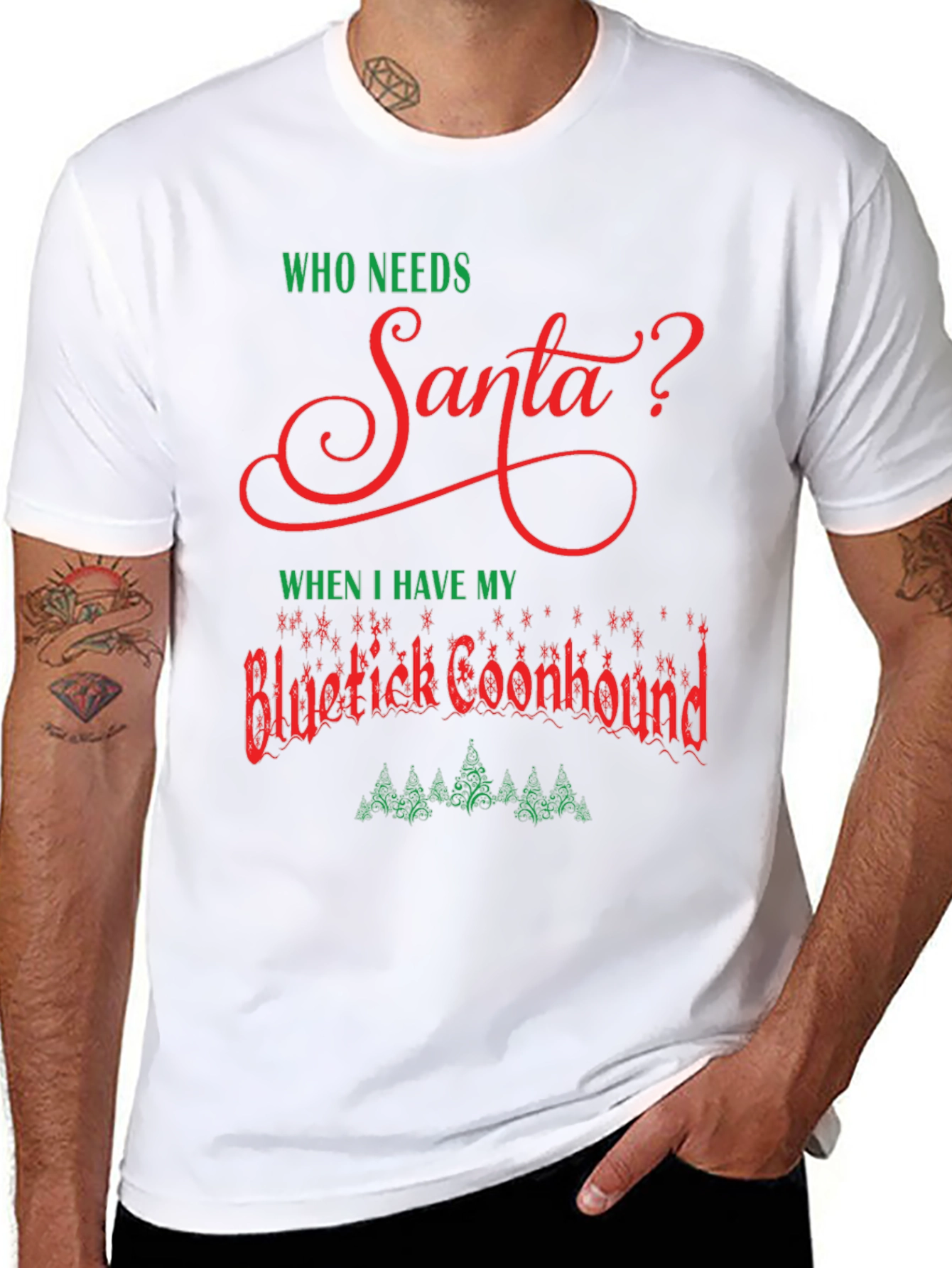 Funny Bluetick Coonhound Christmas T-Shirt