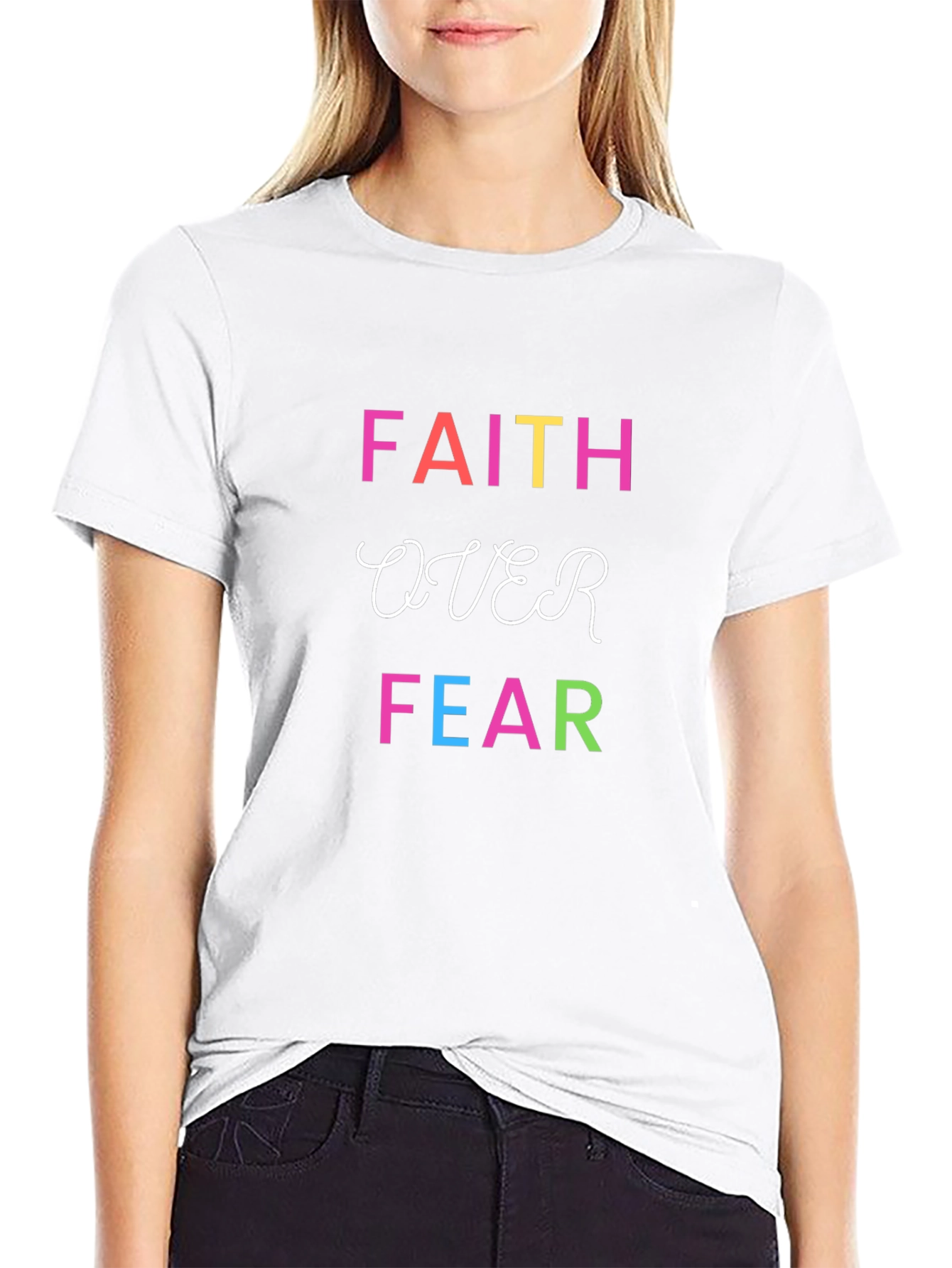 Faith Over Fear Graphic Tee - Inspirational Design