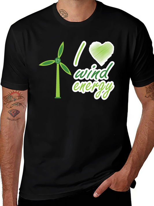 I Love Wind Energy T-Shirt - Eco-Friendly Apparel