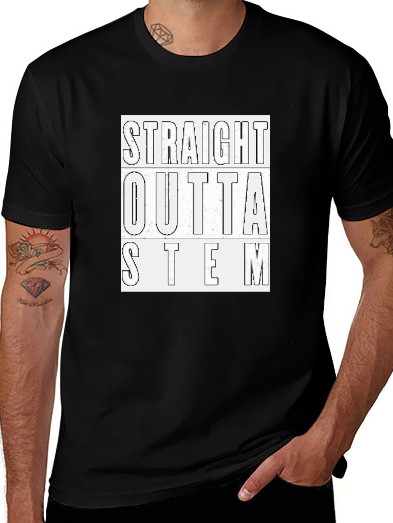Straight Outta STEM Black T-Shirt
