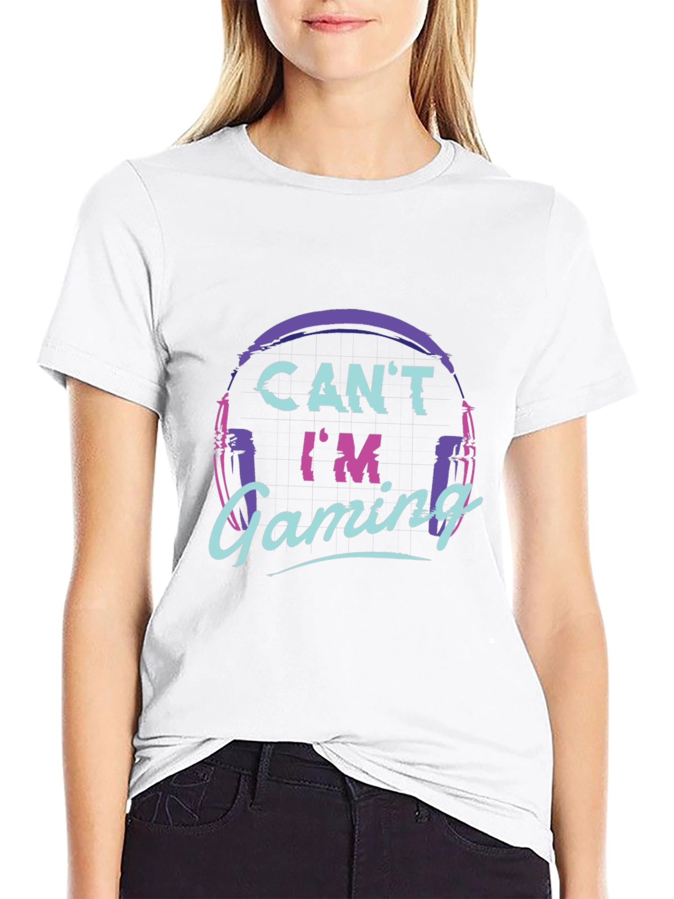 Cant Im Gaming Black T-Shirt