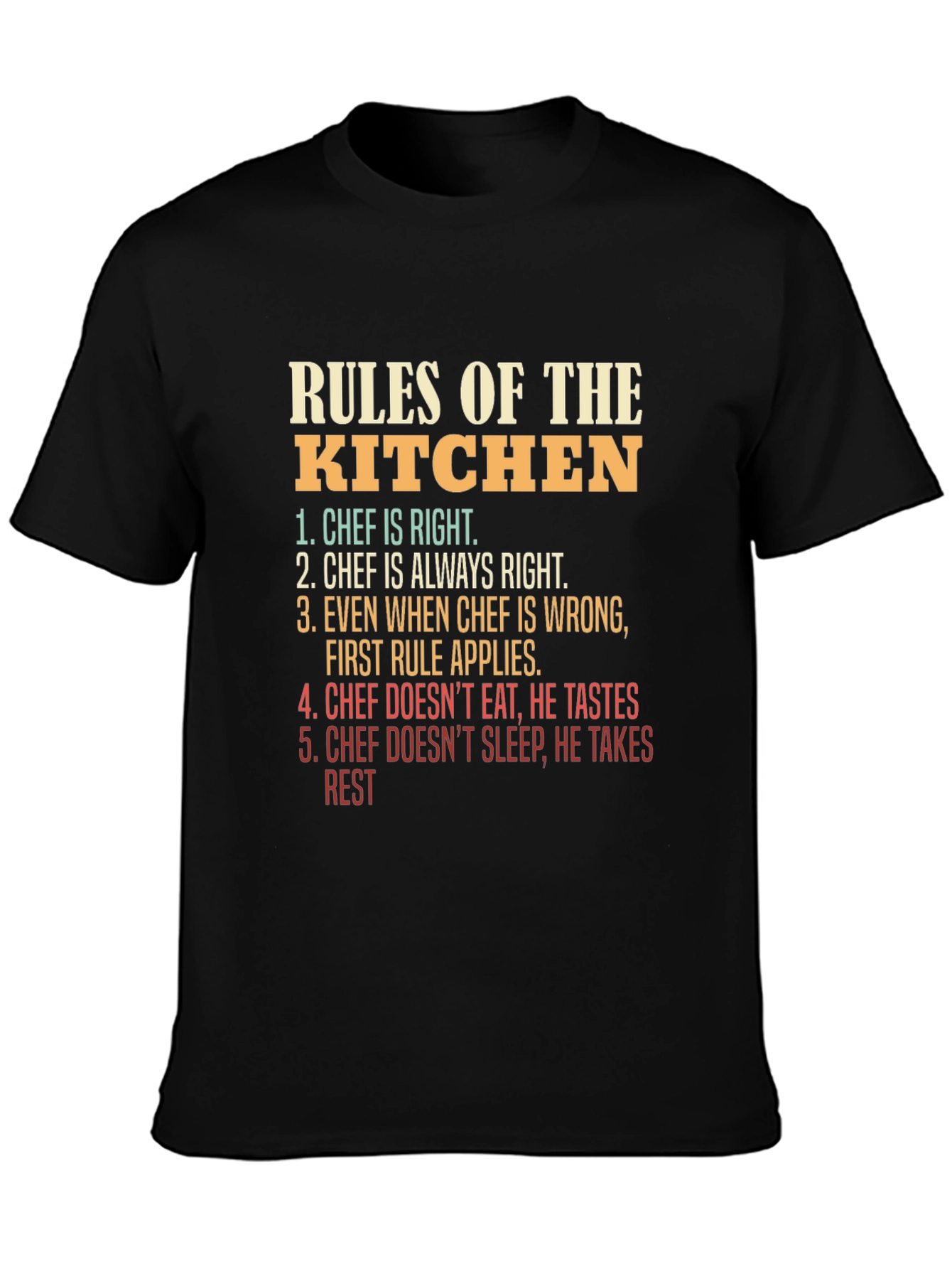 Rules of the Kitchen T-Shirt - Chef Edition