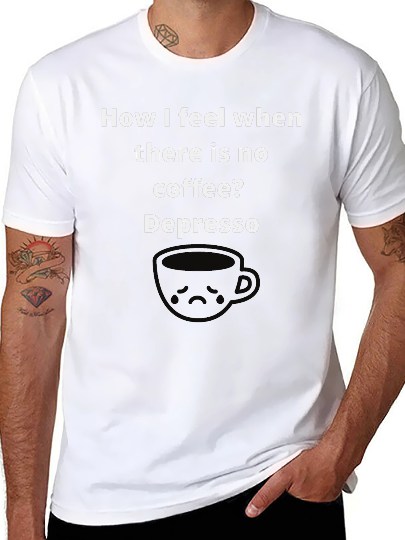 Depresso Coffee T-Shirt - Funny Graphic Tee