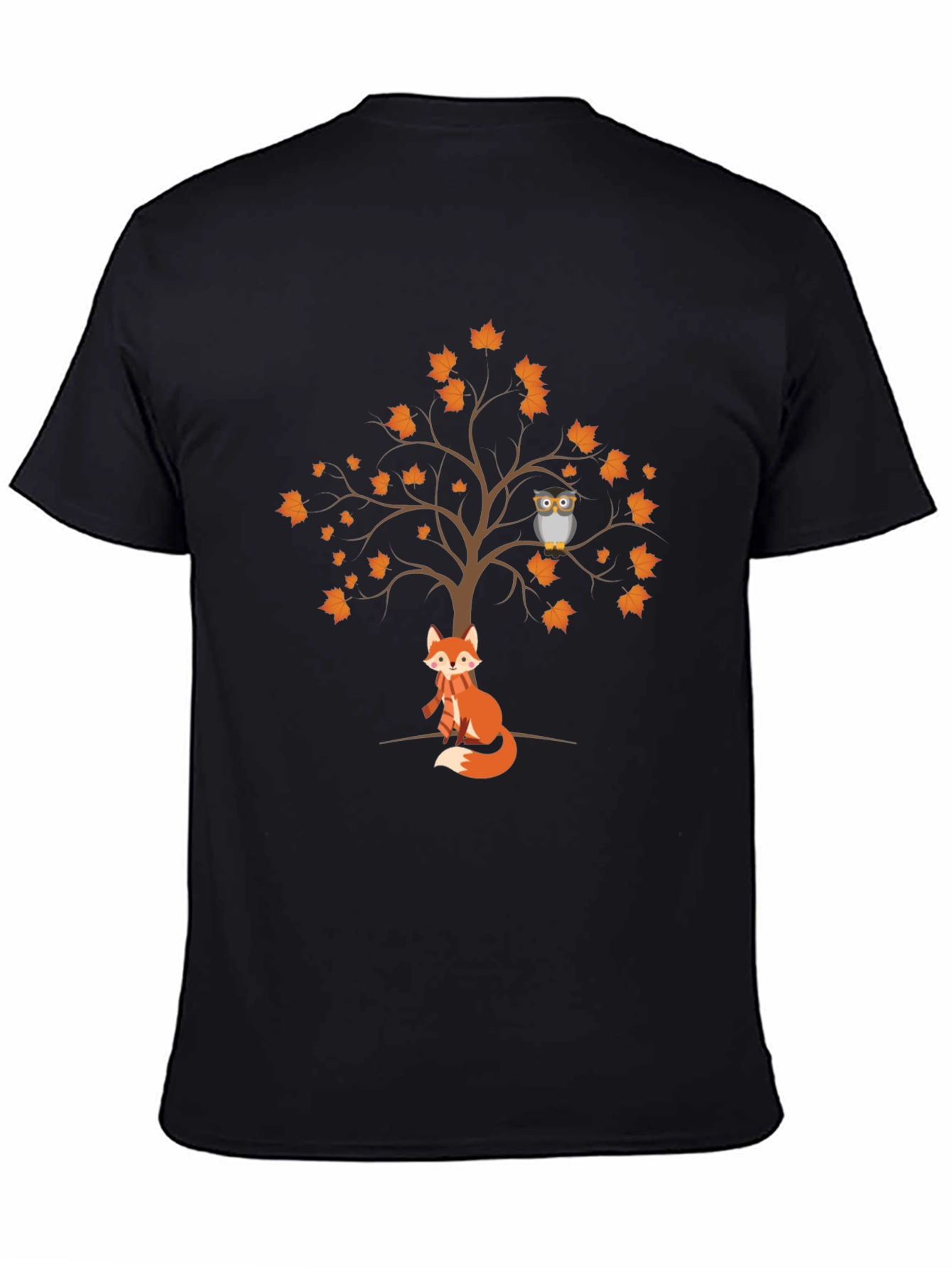 Autumn Fox & Owl Tree Graphic Tee