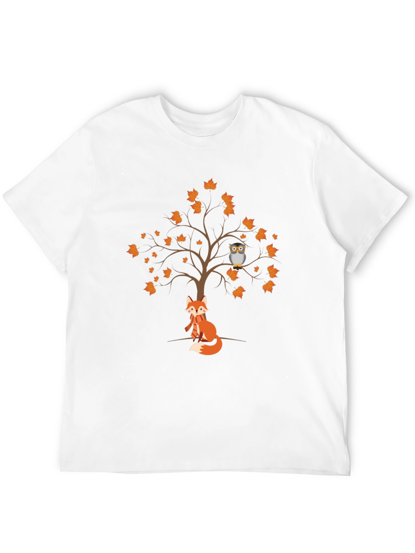 Autumn Fox & Owl Tree Graphic Tee