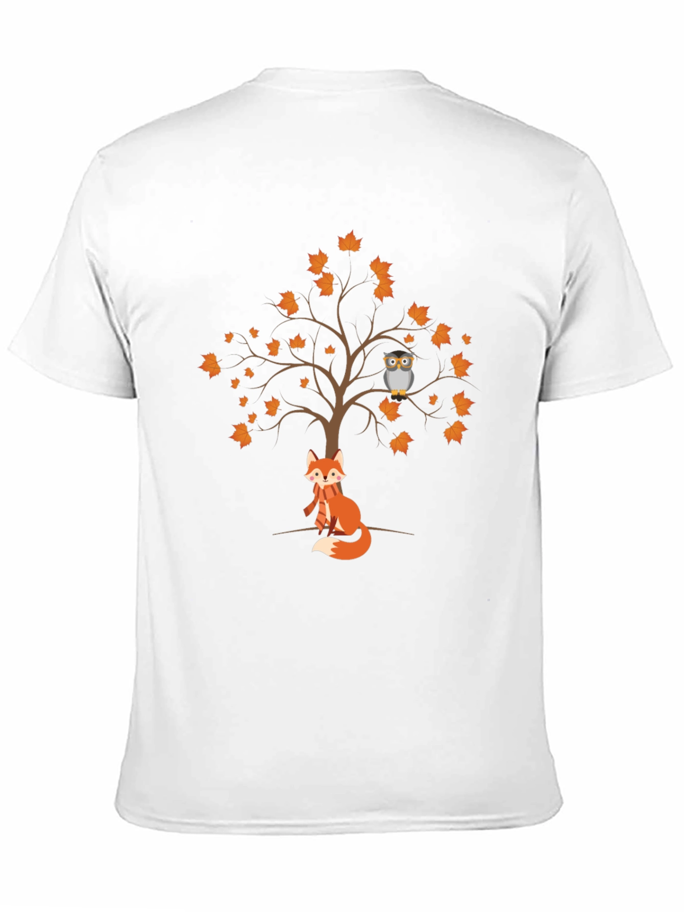 Autumn Fox & Owl Tree Graphic Tee