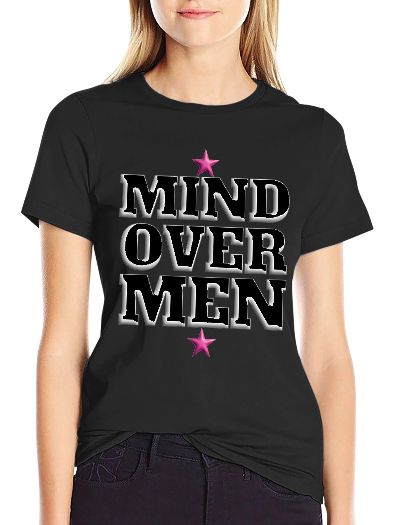 Mind Over Men Black Graphic Tee