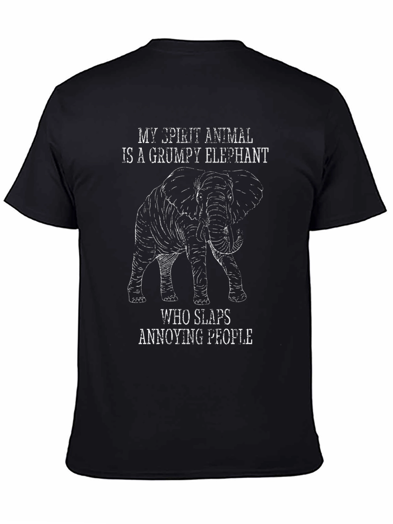 Grumpy Elephant Spirit Animal T-Shirt