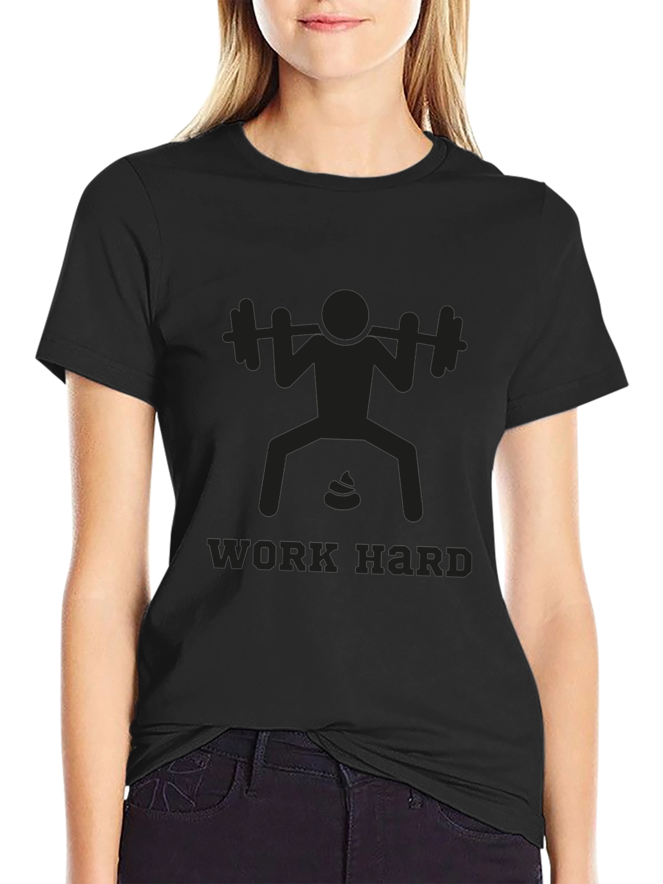 Work Hard Squat T-Shirt - Funny Fitness Tee