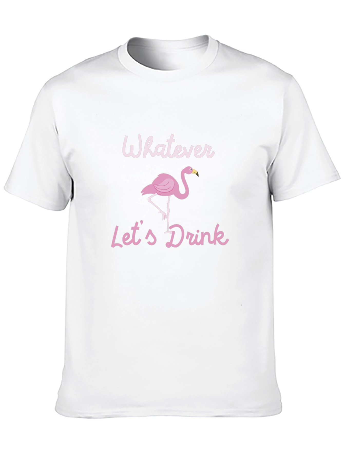 Whatever Lets Drink Flamingo Graphic T-Shirt