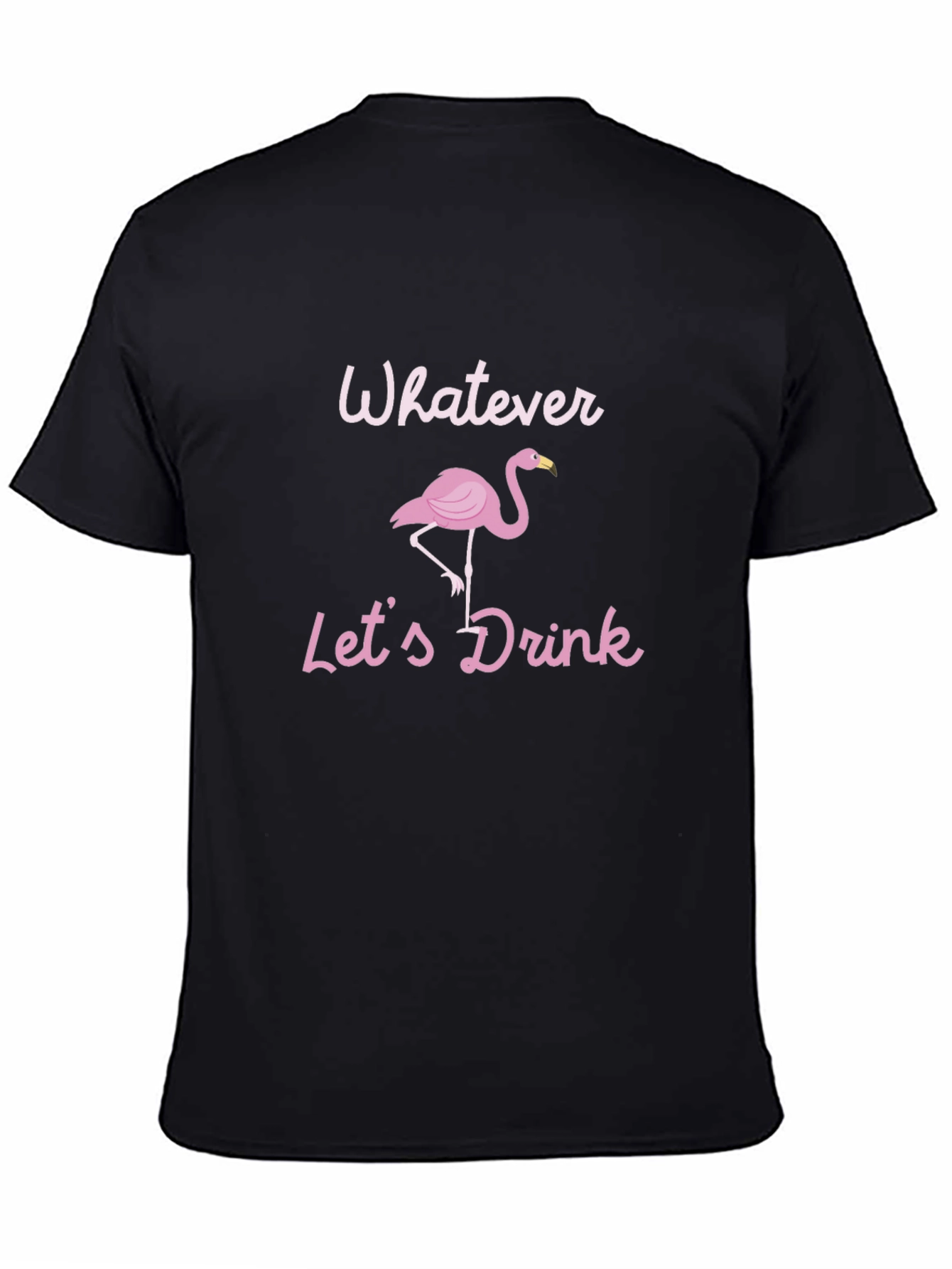 Whatever Lets Drink Flamingo Graphic T-Shirt