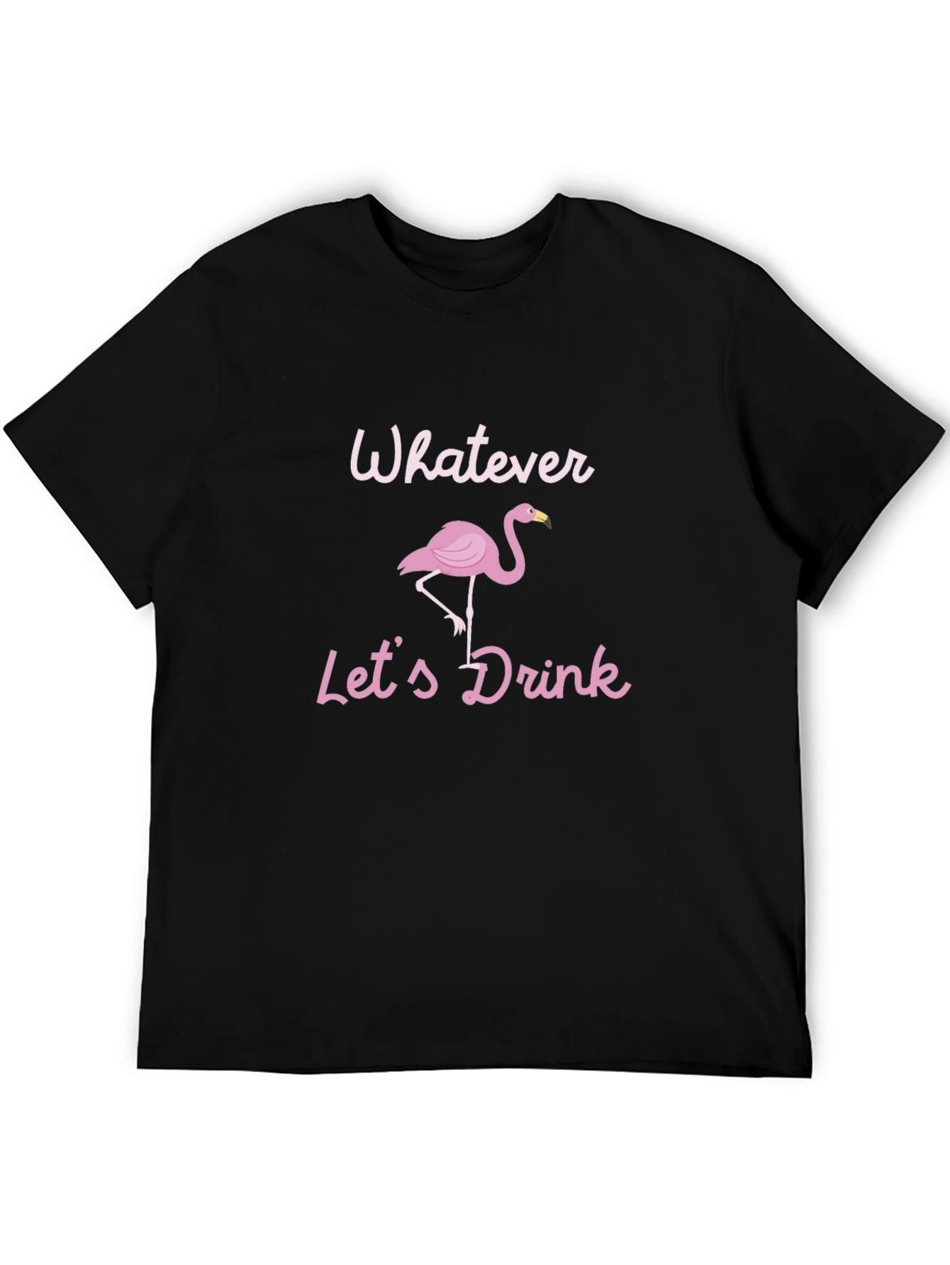 Whatever Lets Drink Flamingo Graphic T-Shirt