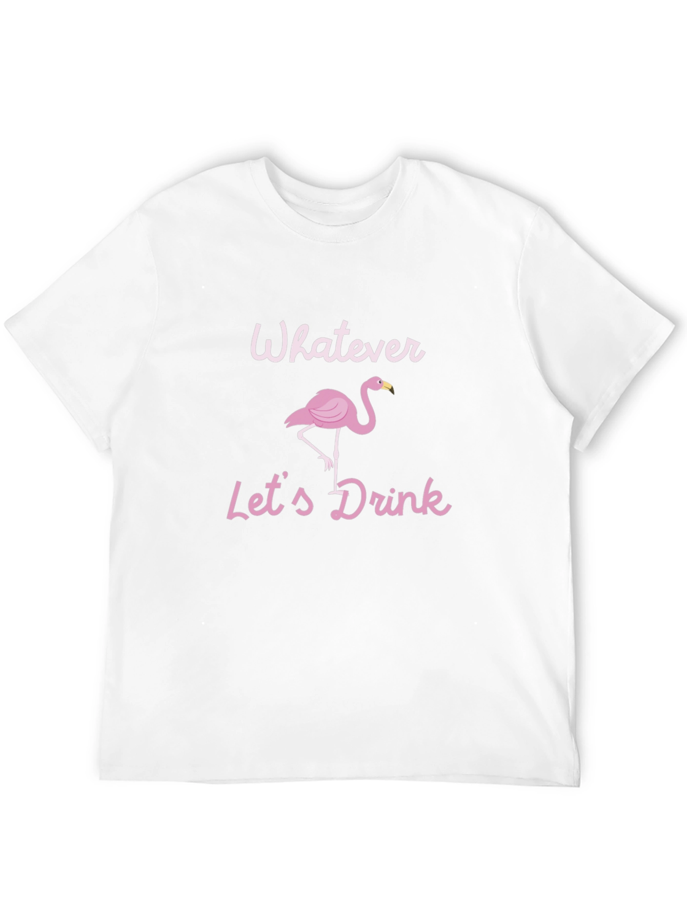 Whatever Lets Drink Flamingo Graphic T-Shirt