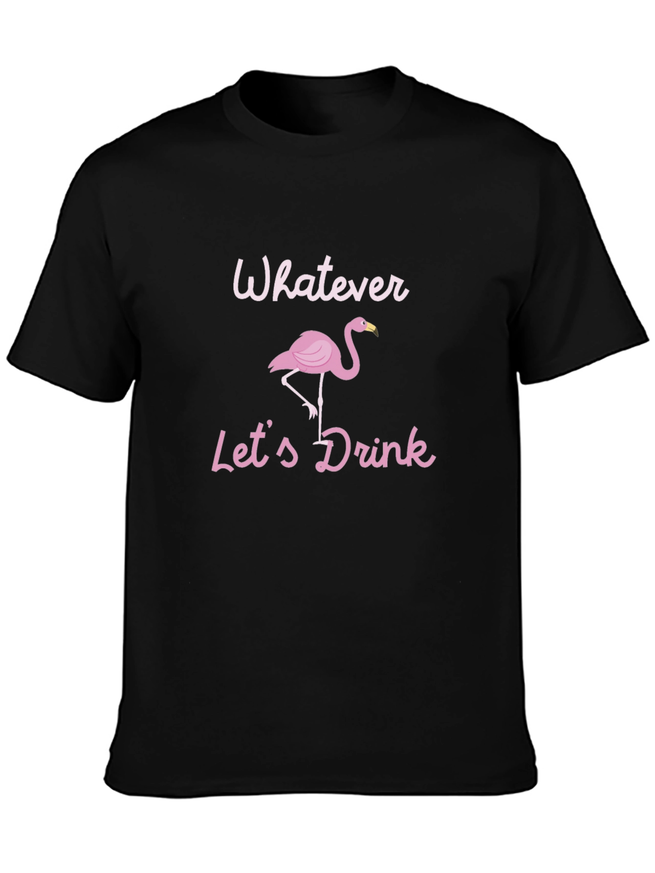 Whatever Lets Drink Flamingo Graphic T-Shirt