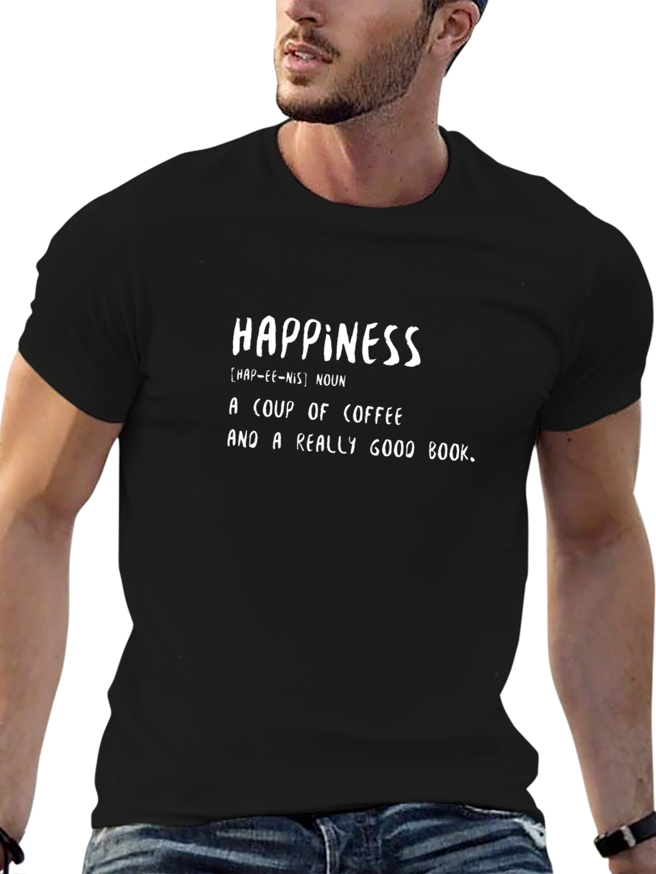 Happiness Defined Graphic Tee - Coffee & Books