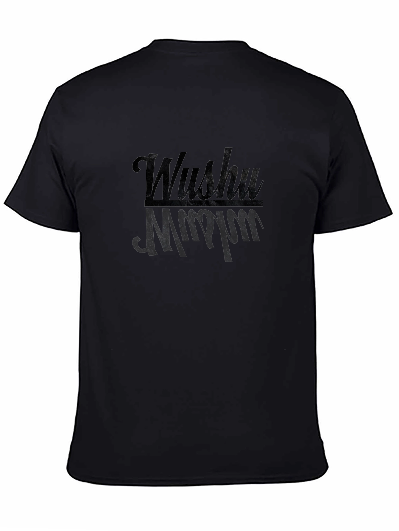 Wushu Graphic Print Black T-Shirt
