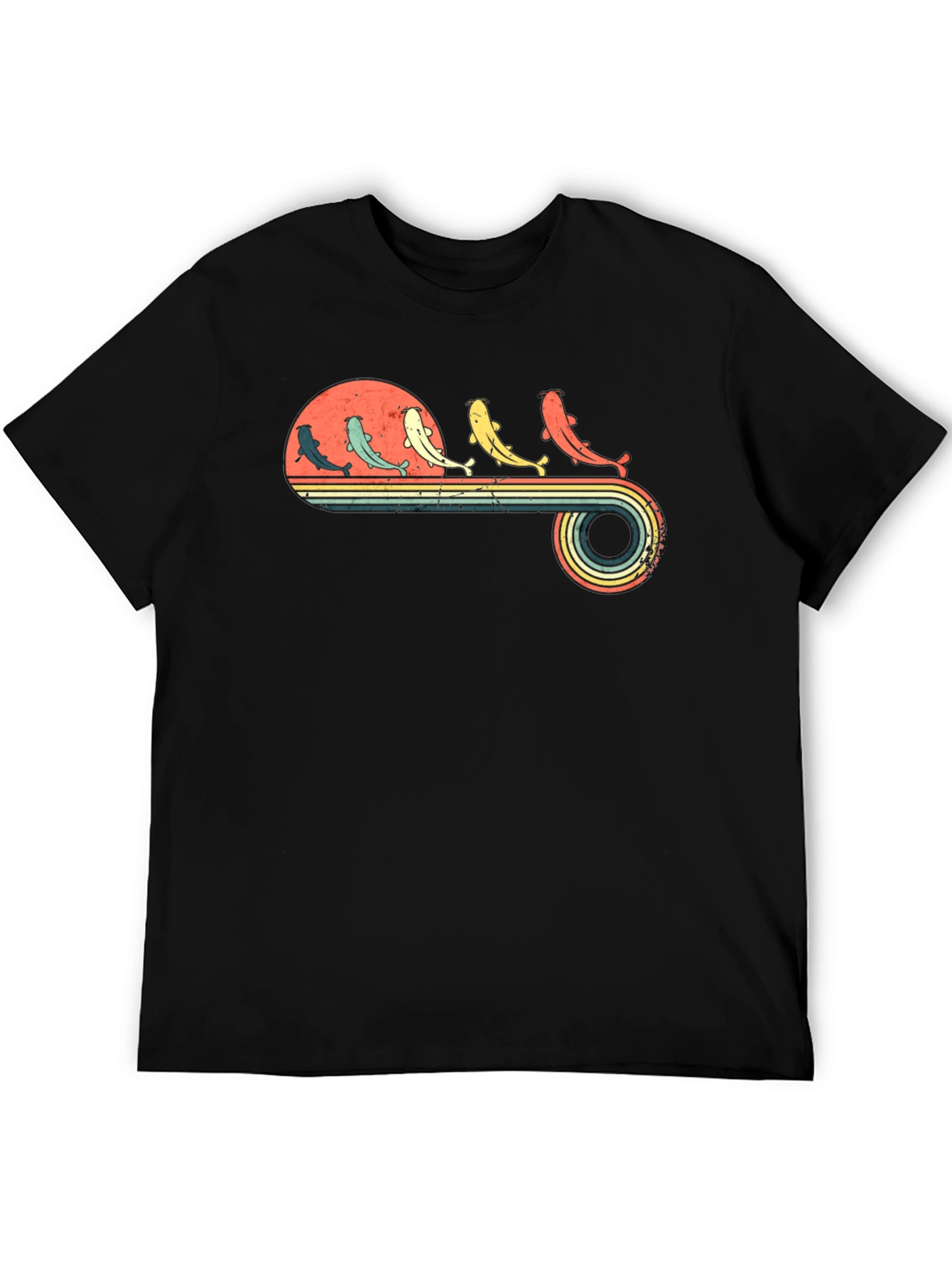 Retro Catfish Sunset Graphic Tee