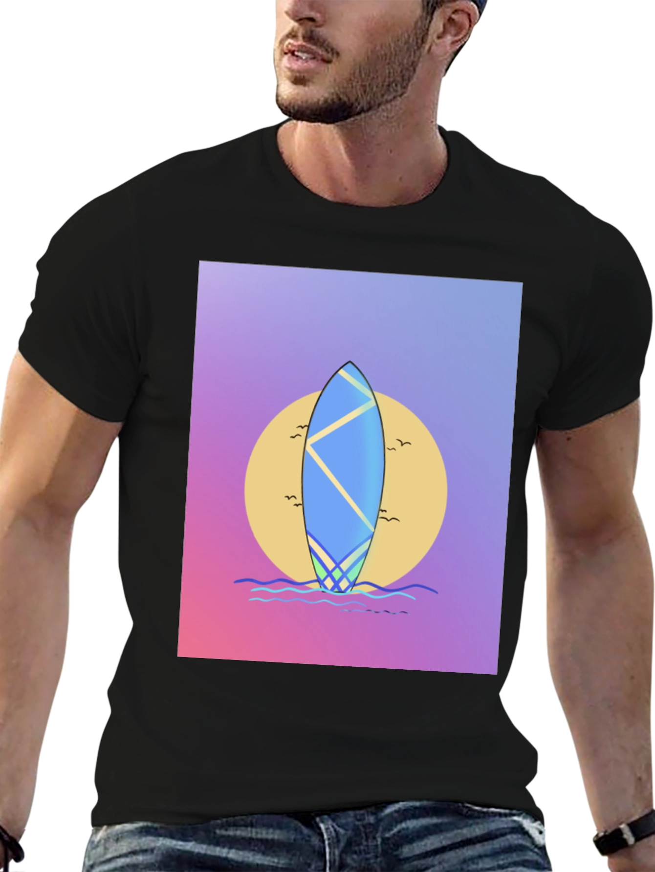 Surfboard Graphic Tee - Beach Vibes