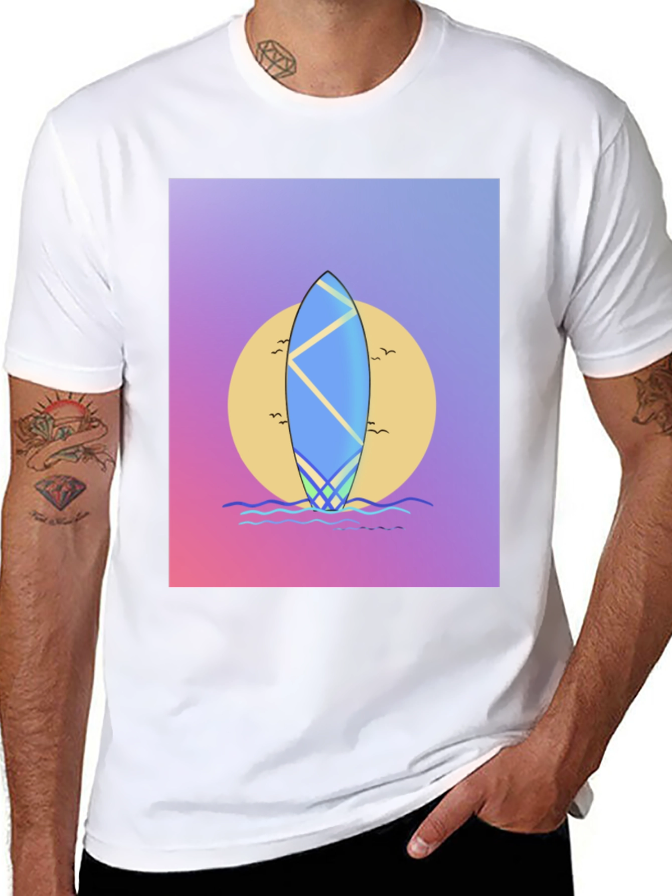 Surfboard Graphic Tee - Beach Vibes