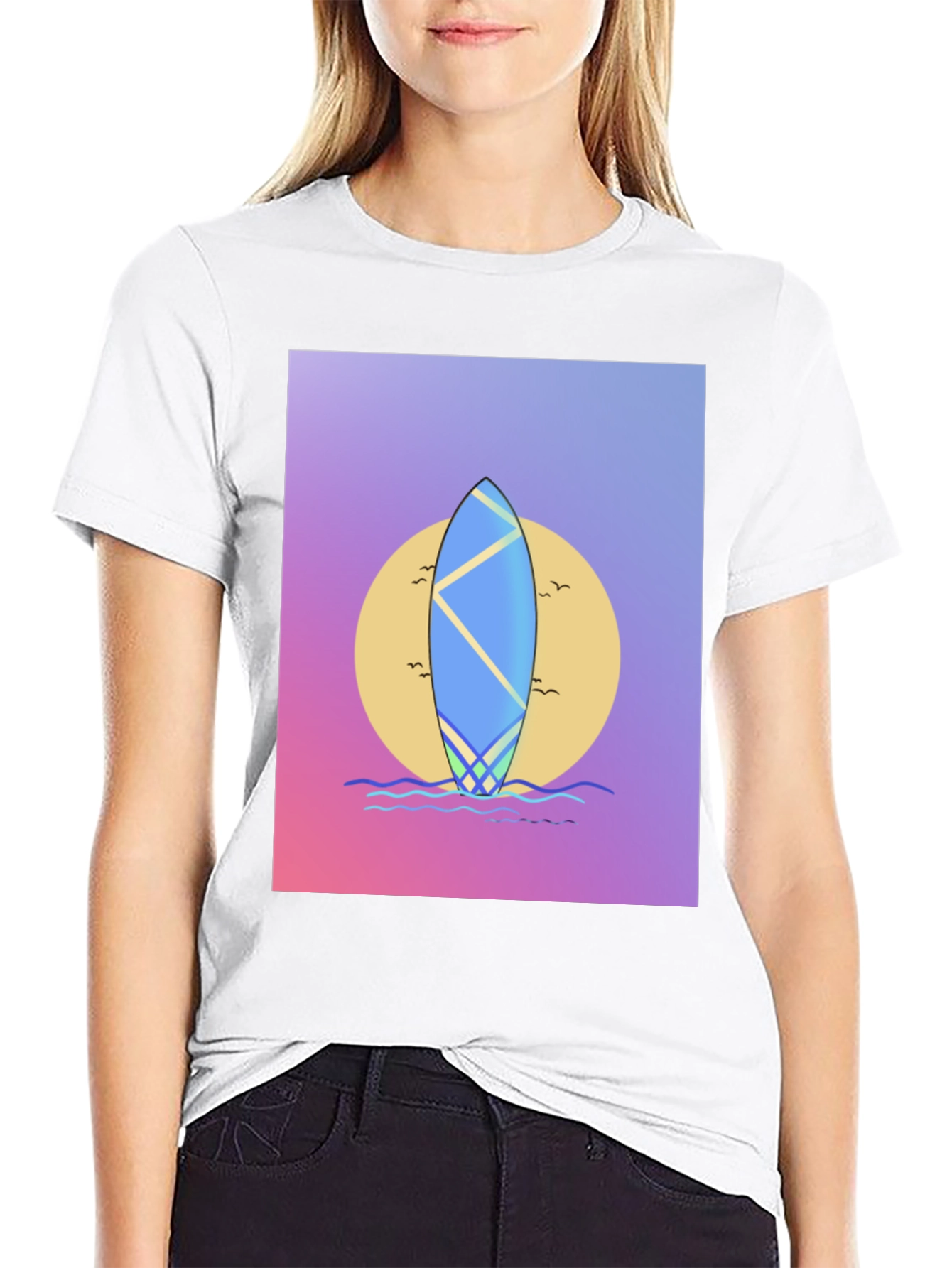 Surfboard Graphic Tee - Beach Vibes