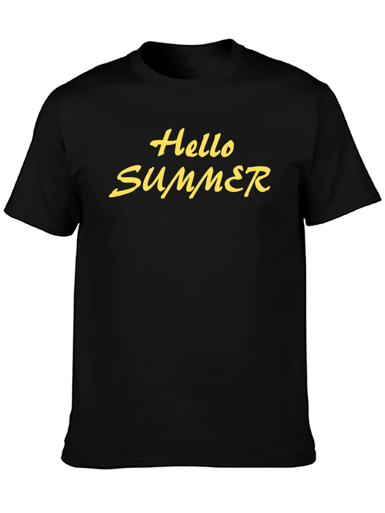 Hello Summer Black Graphic Tee
