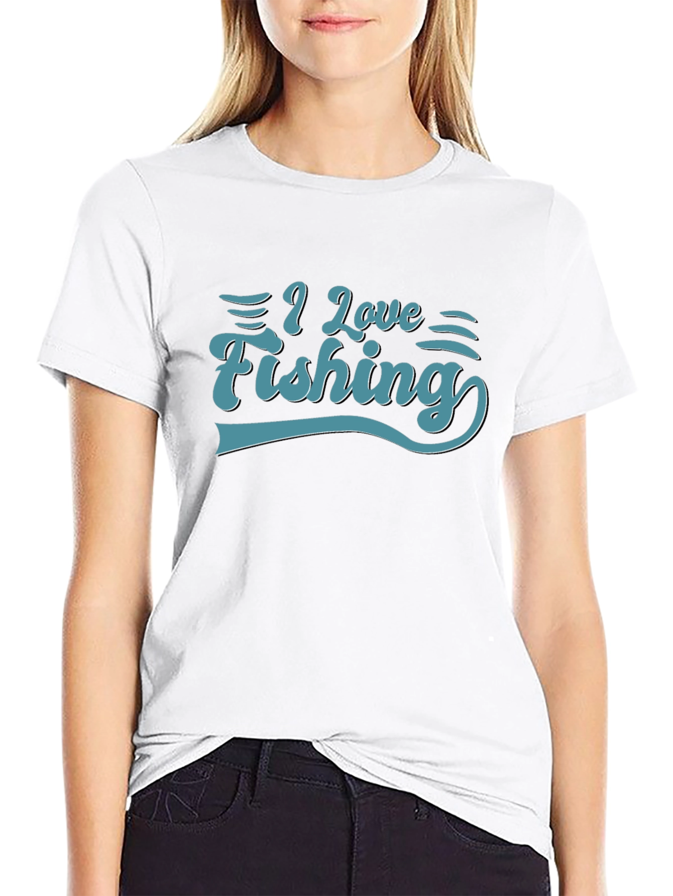 I Love Fishing Graphic Tee - Soft Cotton