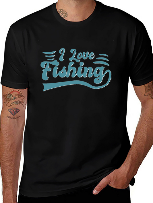 I Love Fishing Graphic Tee - Soft Cotton