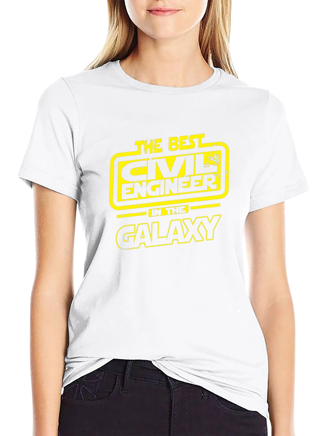 Civil Engineer Galaxy T-Shirt - Black Cotton Tee