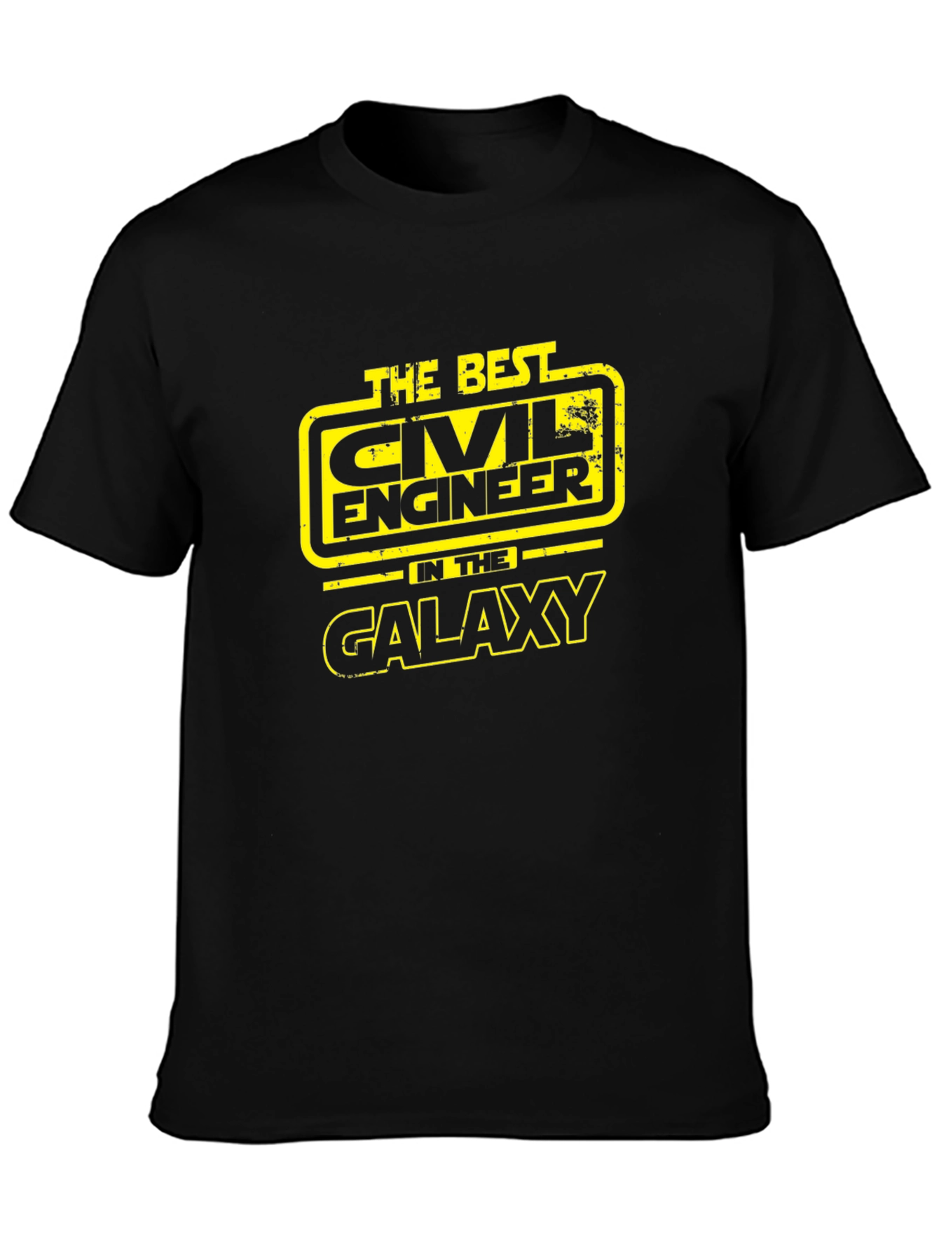 Civil Engineer Galaxy T-Shirt - Black Cotton Tee