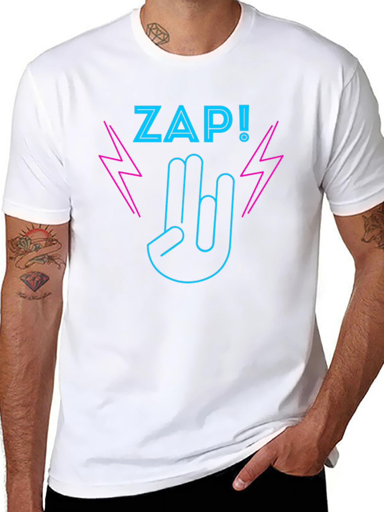 ZAP! Graphic Print Black T-Shirt