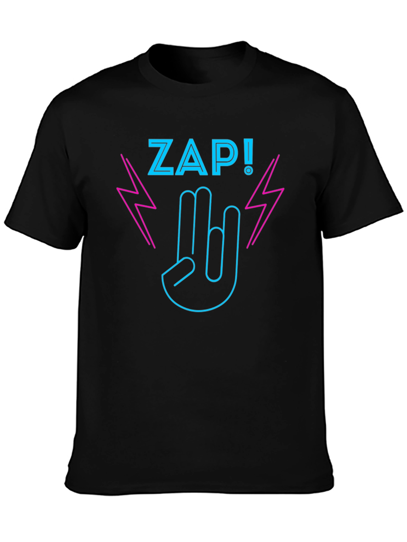 ZAP! Graphic Print Black T-Shirt