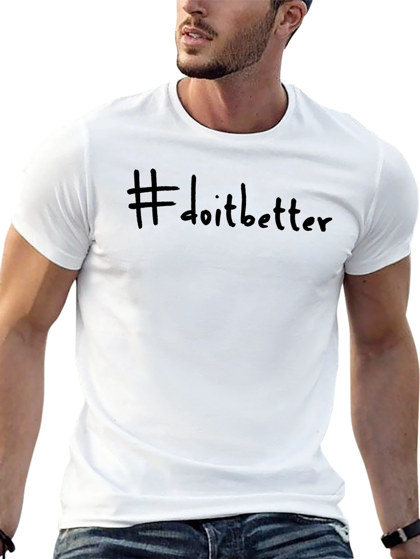#doitbetter Black Casual Graphic Tee