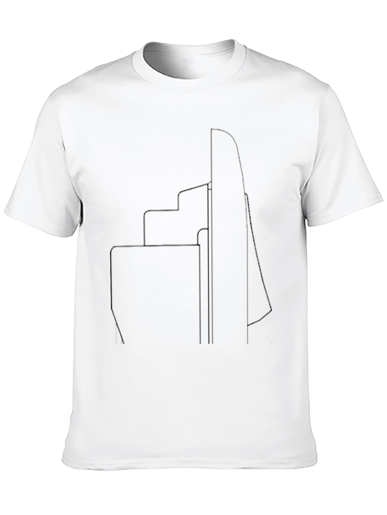 Modern Cityscape Black T-Shirt